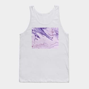 Purple Paint Marble Texture Tank Top